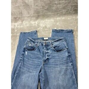 Oliver Logan Button Fly Straight Jeans Women Size 28 Light Wash Mid Rise